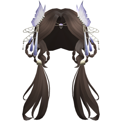 Kim's Dark Brown Butterfly Met Gala Hair Roblox item
