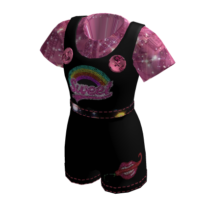 ✨ Black bling diamond Tshirt cali girl overalls