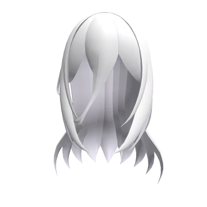 Long White Hair - Kei Prototype Roblox item thumbnail