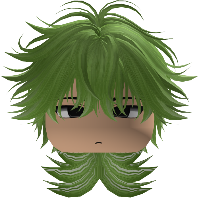 Cute Y2K emo green hair