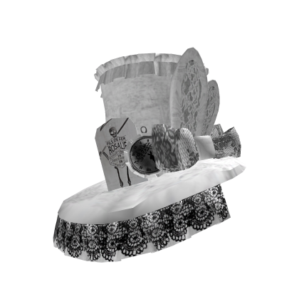 tilted gothic niche bunny hat white Roblox item