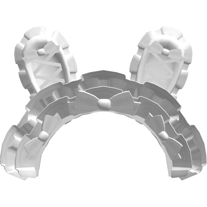 ♡ kawaii oversized ruffled white bunny ears Roblox item