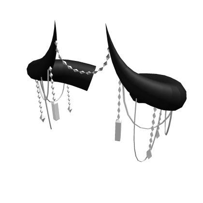 Black/Silver Jewelled Horns of the Abyss