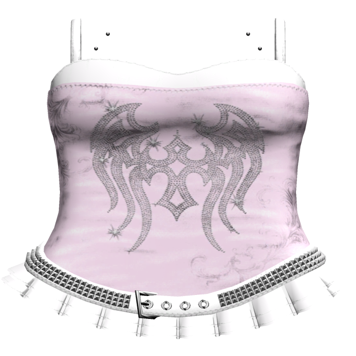 Grunge Pink Emo Rhinestone Dress