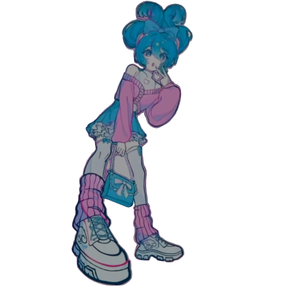 Blue Hair Anime Girl Roblox item