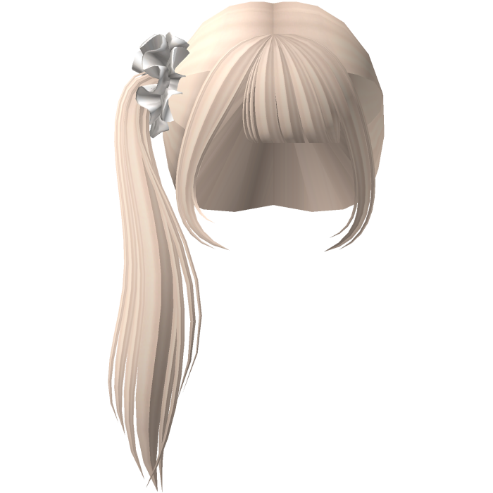 jirai kei cute side ponytail w scrunchie in beige