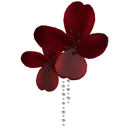 Cute cherry blossom sakura flower hair clip Red Roblox item