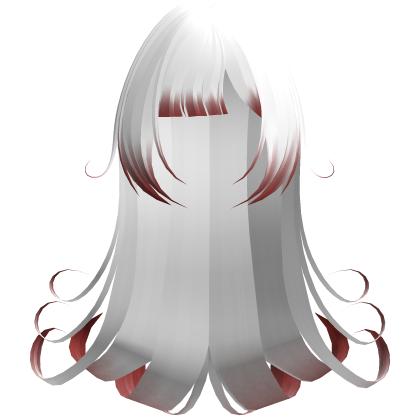 Gothic Long White Red Swirly Hair