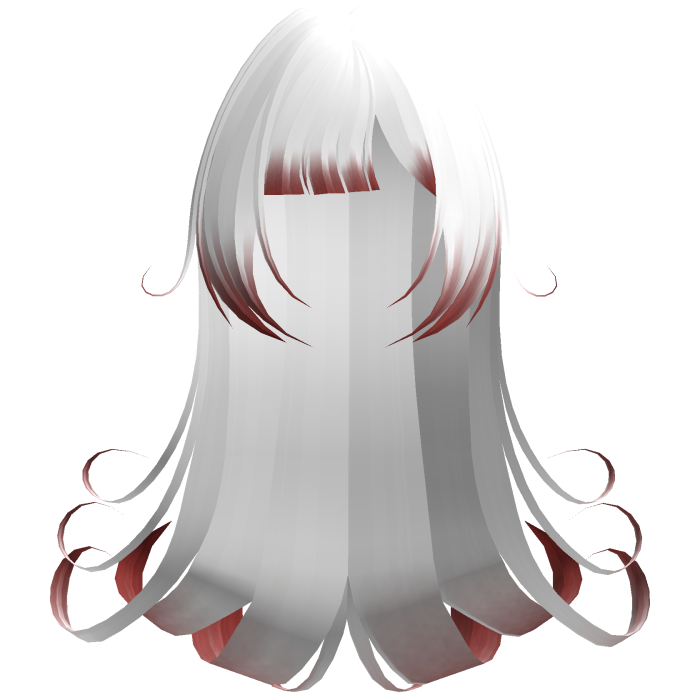 Gothic Long White Red Swirly Hair