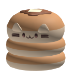 ꒰ ♡ ꒱ Cute pancake tower in the shape of a kitten