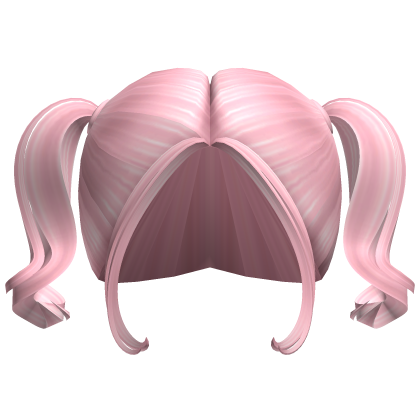 -',ৎ Curly Summer Preppy Pigtails in Pink