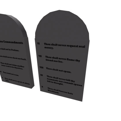 Ten Roblox Commandments