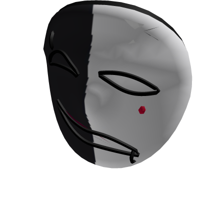 Emo Goth Theatre Mask w/ Piercings (Black White)