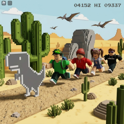 Chrome Dino But You Are In Roblox