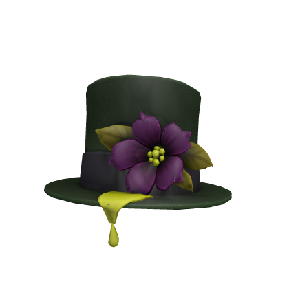green purple flower mini top hat 