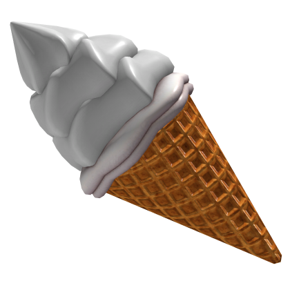 Cute Swirl Ice Cream Cone (White)
