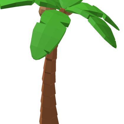 🌴 Low Poly Palm Tree Coconut Summer Tree island