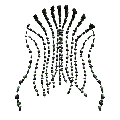 Antique Hair Strand Pearl Bead Jewelry Black Green Roblox item