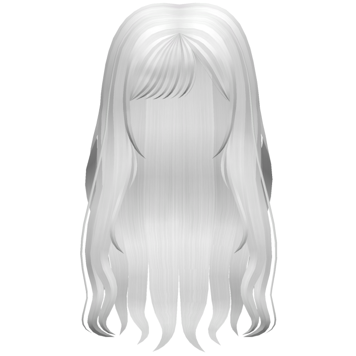 White Long Wavy Soft Layered Hair Side Bangs 𝜗ৎ