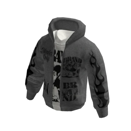 Grey Flame Hoodie | Roblox Item - Rolimon's