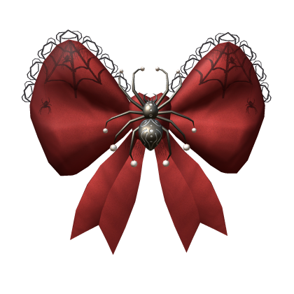 Halloween Spooky Spider Red Bow 🕷️