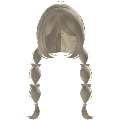 adorable cute heart bow pigtails hair [blonde]