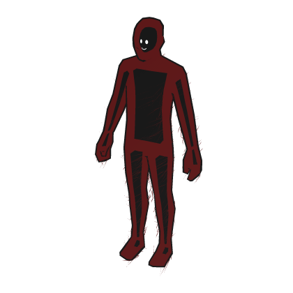 Dark Red Cartoony Outline Aura