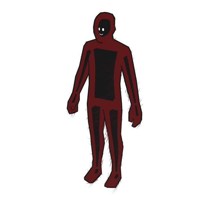 Dark Red Cartoony Outline Aura