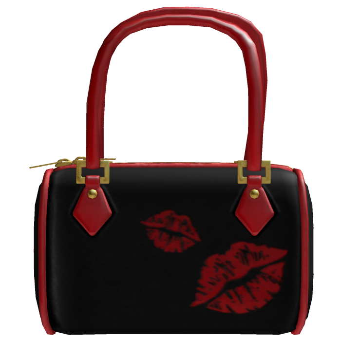M$| Red and Black Bag with Kisses