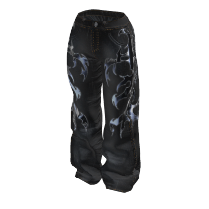 WHIPLASH Cyber Chrome Black Jeans Roblox NoFilter