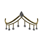 Elegant Gold Tiara With White Gemstone