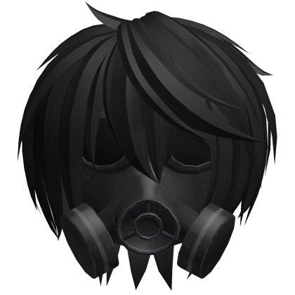 Goth Gas Mask Black Vkei Hair Roblox item