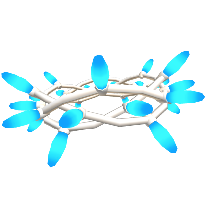 Christmas Neon Cyan Lights Crown