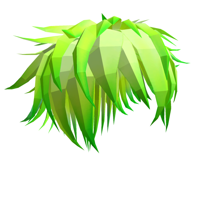 Layered Spikes Hair - Lime Gradient
