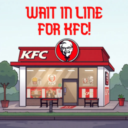Wait in line for kfc! [New]