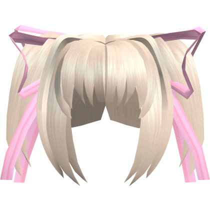 ˚꒰ moe 2000s anime blonde pigtails with ribbons┊♡ Roblox item