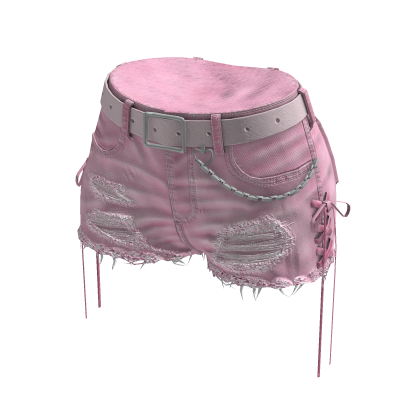 Y2K Lace-Up Shorts (Light Pink) thumbnail