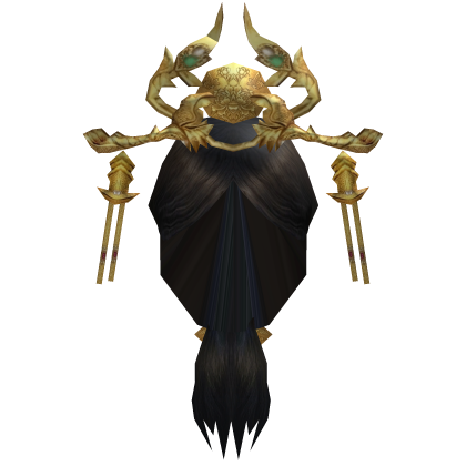 Traditional Chinese Imperial Crown Hair-Black Roblox item
