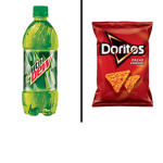 Mountain dew and Doritos