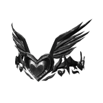 Onyx Winged Heart Crown