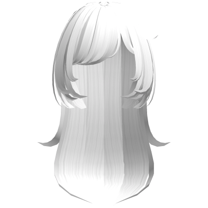 🤍 long n fluffy pretty anime hair white Roblox item