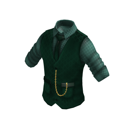 Waistcoat | Rolled up Shirt | Dark Green
