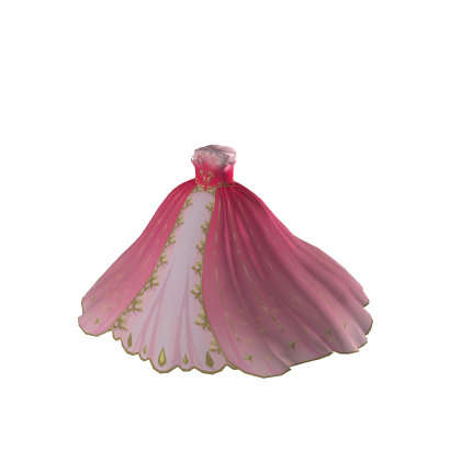 off-the-shoulder gown in gradient pink thumbnail