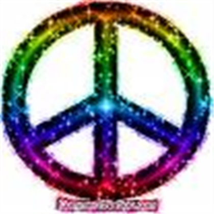 Rainbow Peace Sign with Sparkles -Neals Roblox decal