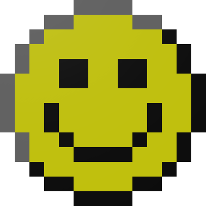 Pixel Smile Face Icon Mask (Webcore Weirdcore)