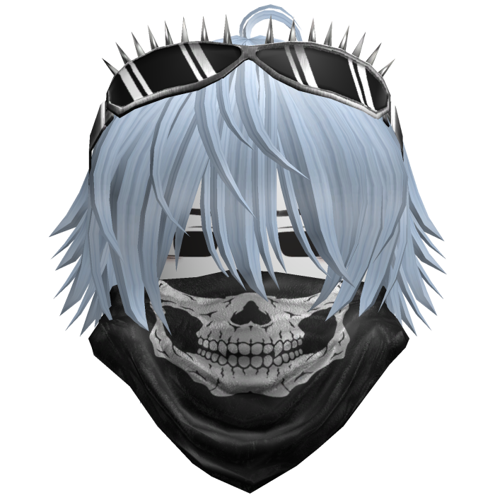 Emo Vkei Skull Bandana Hair Sky Blue