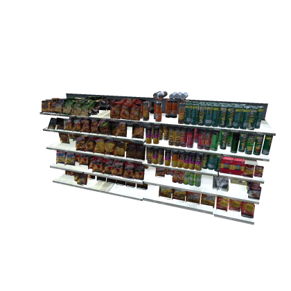🛒 Market Shelf Grocery Food Display Store Retail