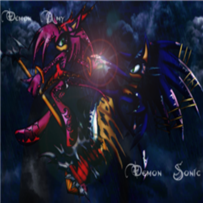Demon Sonic and Amy Roblox decal