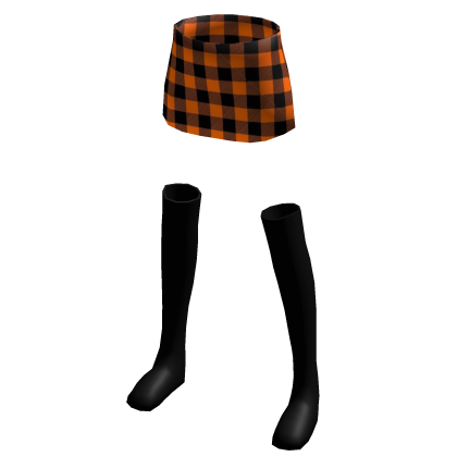 ✅Orange plaid✅ Halloween skirt