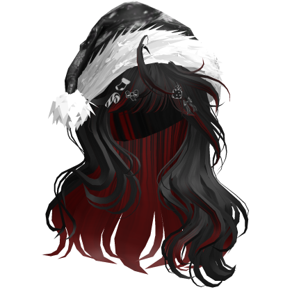 Lush Christmas Waves w/Santa Hat (Black&Red)